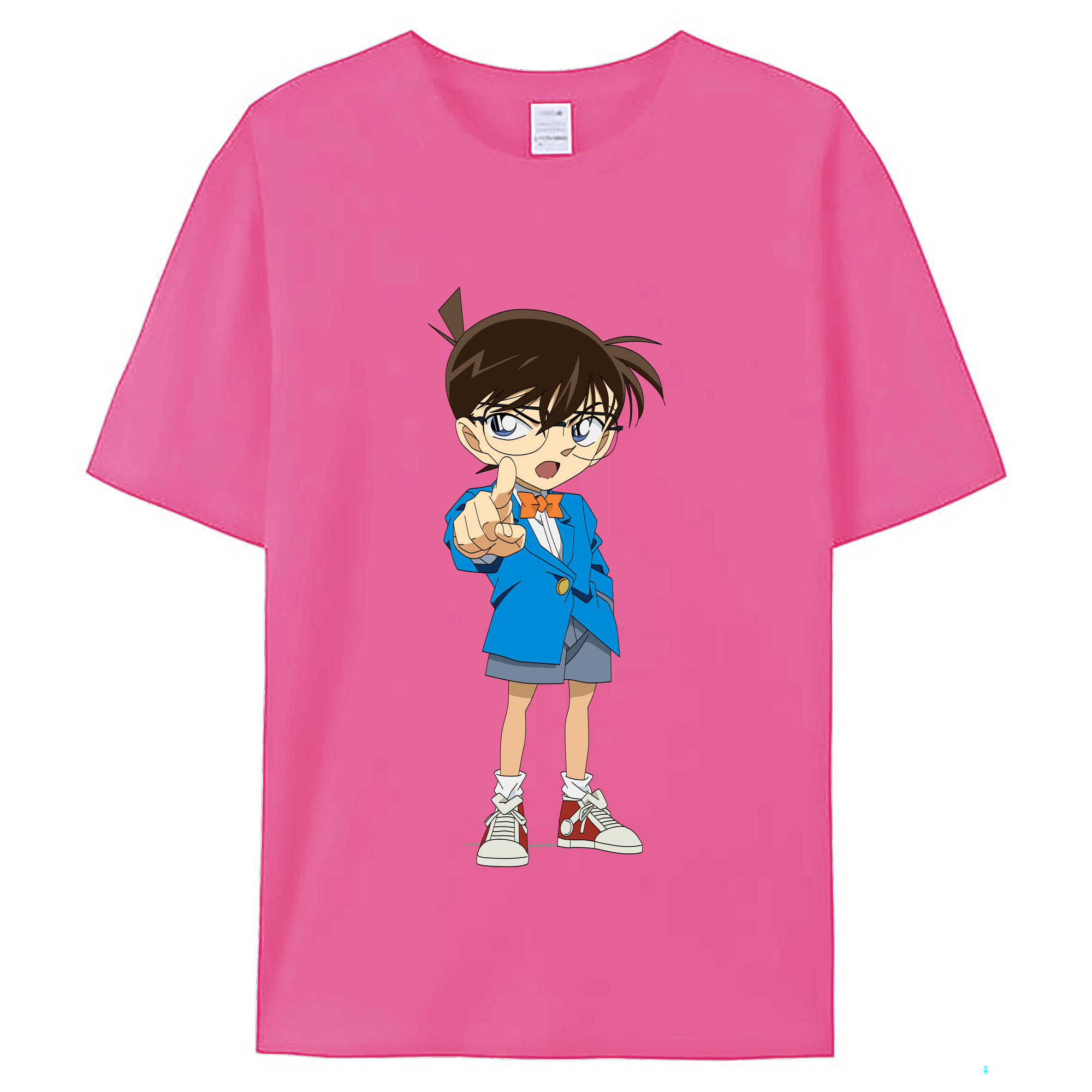 （画像用） 名探偵コナン 江戸川 コナン Detective Conan Conan Edogawa レディースカジュアルプリントTシャツ（綿100％）